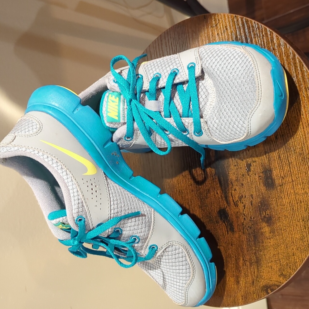 Women's Teal and Gray Nike Sneakers